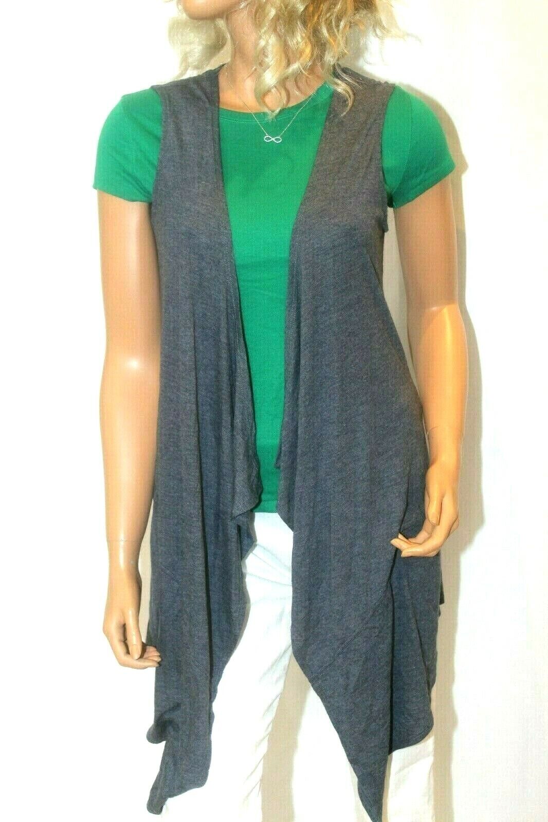*NWT* NY Company Cardigan Womens  Gray Open Front  Warm Top Light Weight Sz XS