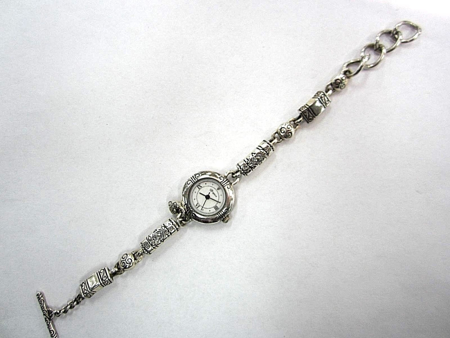 RETIRED Women's BRIGHTON Decorative SilvertoneWatch MARRAKESH With Toggle Clasp