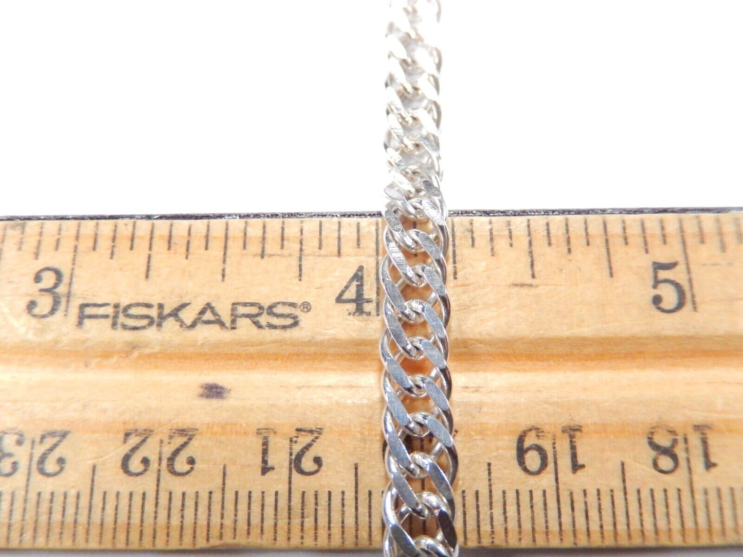 ITALY - 925 Sterling Silver 5.5 mm Cuban Curb Link Chain Bracelet 7"