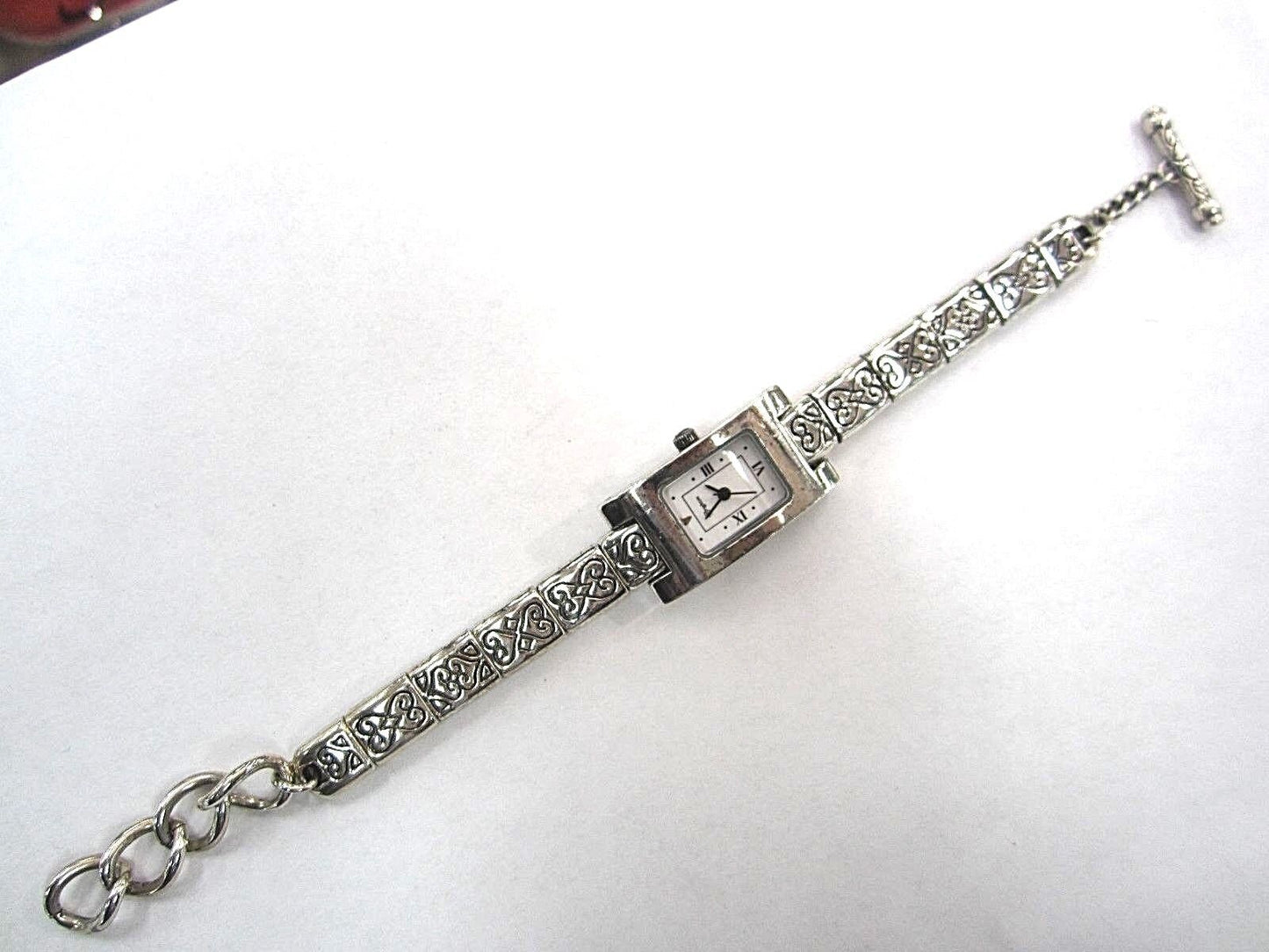 RETIRED BRIGHTON Silvertone "Mercedes" Watch Toggle Clasp NEW Battery
