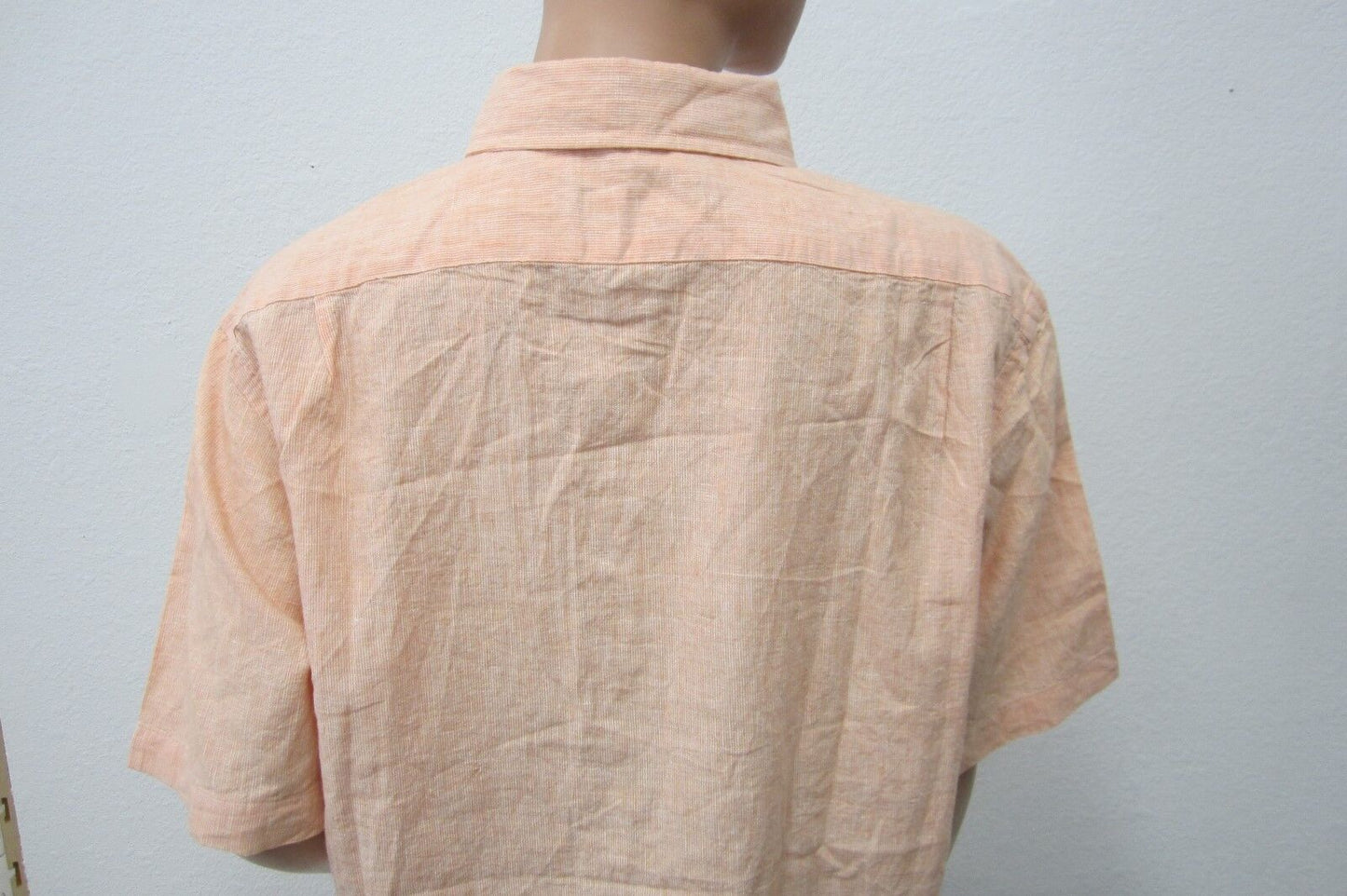 NWT $80 CREMIEUX Classics Collection Mens Button Down Peach Casual Shirt