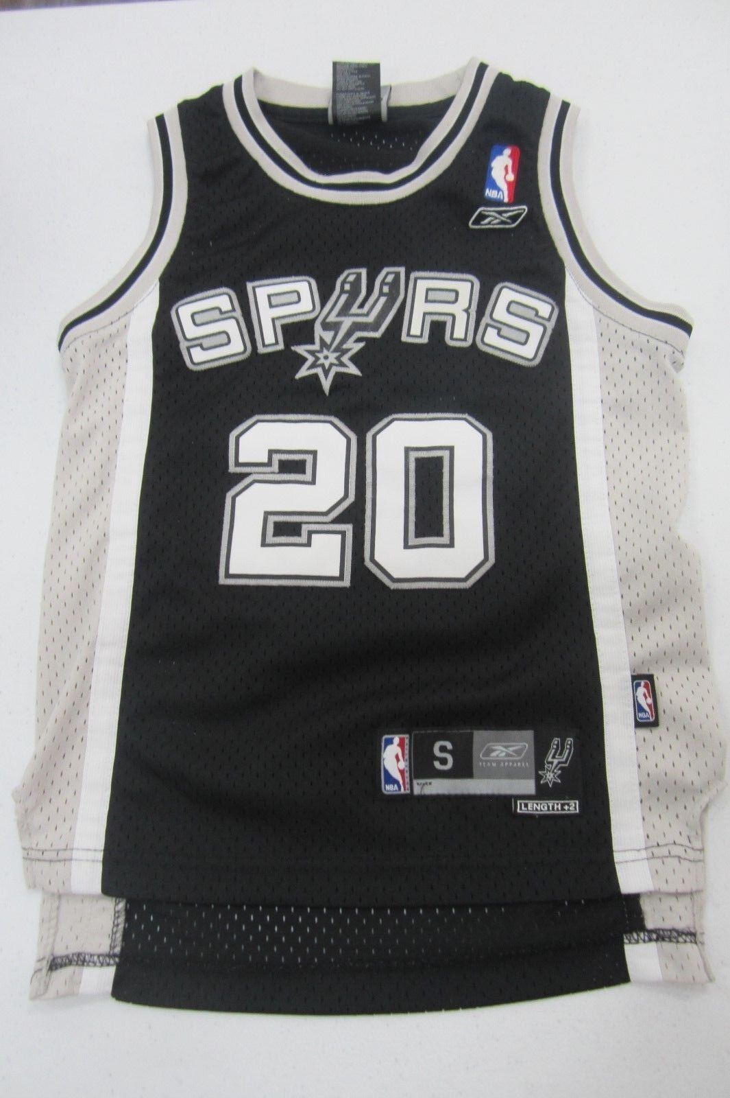 *NICE* San Antonio Spurs Manu Ginobili Reebok Sewn NBA Basketball Jersey Youth S
