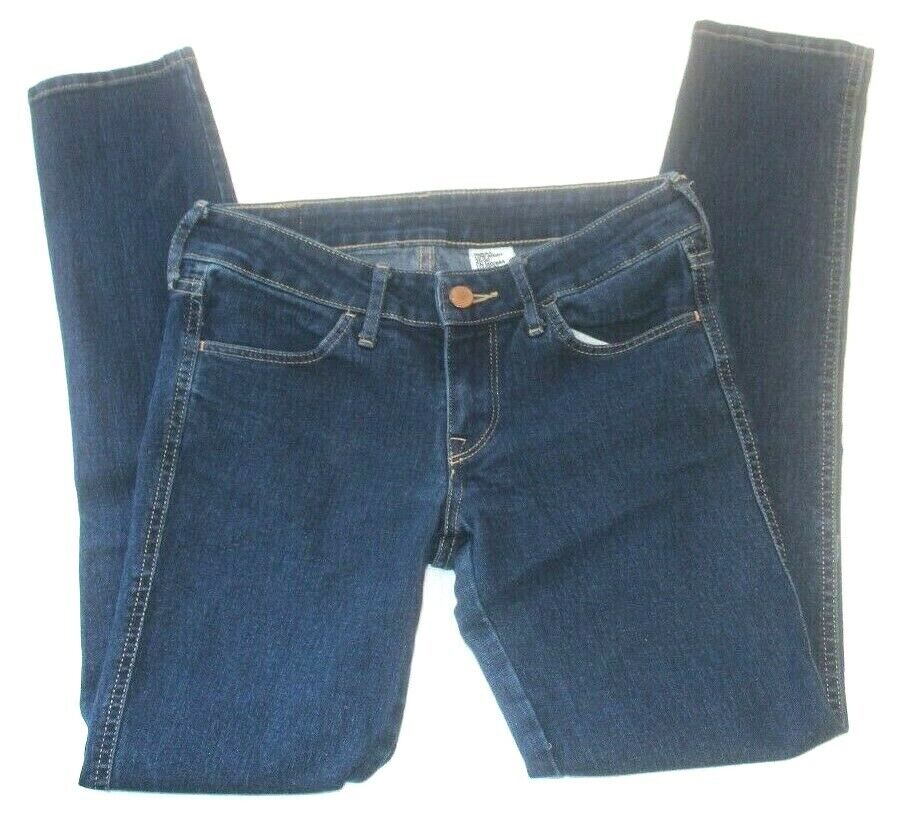 Women's H&M Hennes Mauritz Slim Jeans Cotton Denim Low Rise Size 25 Inseam 30
