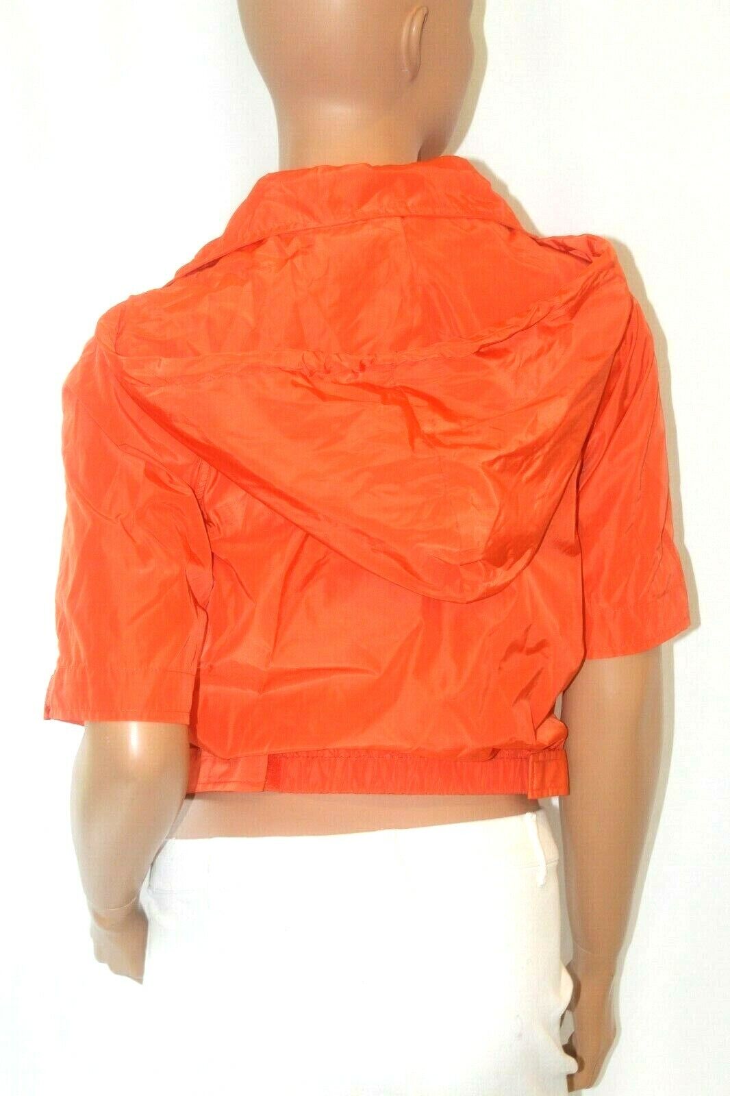 *NWT* $175.  Michael Kors Womens Orange Windbreaker/Rain Jacket w Zip Hood Sz XS