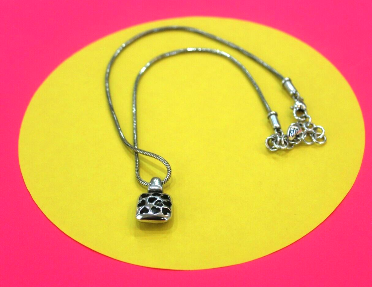 BRIGHTON  CLEAR/WHITE SWAROVSKI CRYSTALS SILVER PENDANT NECKLACE