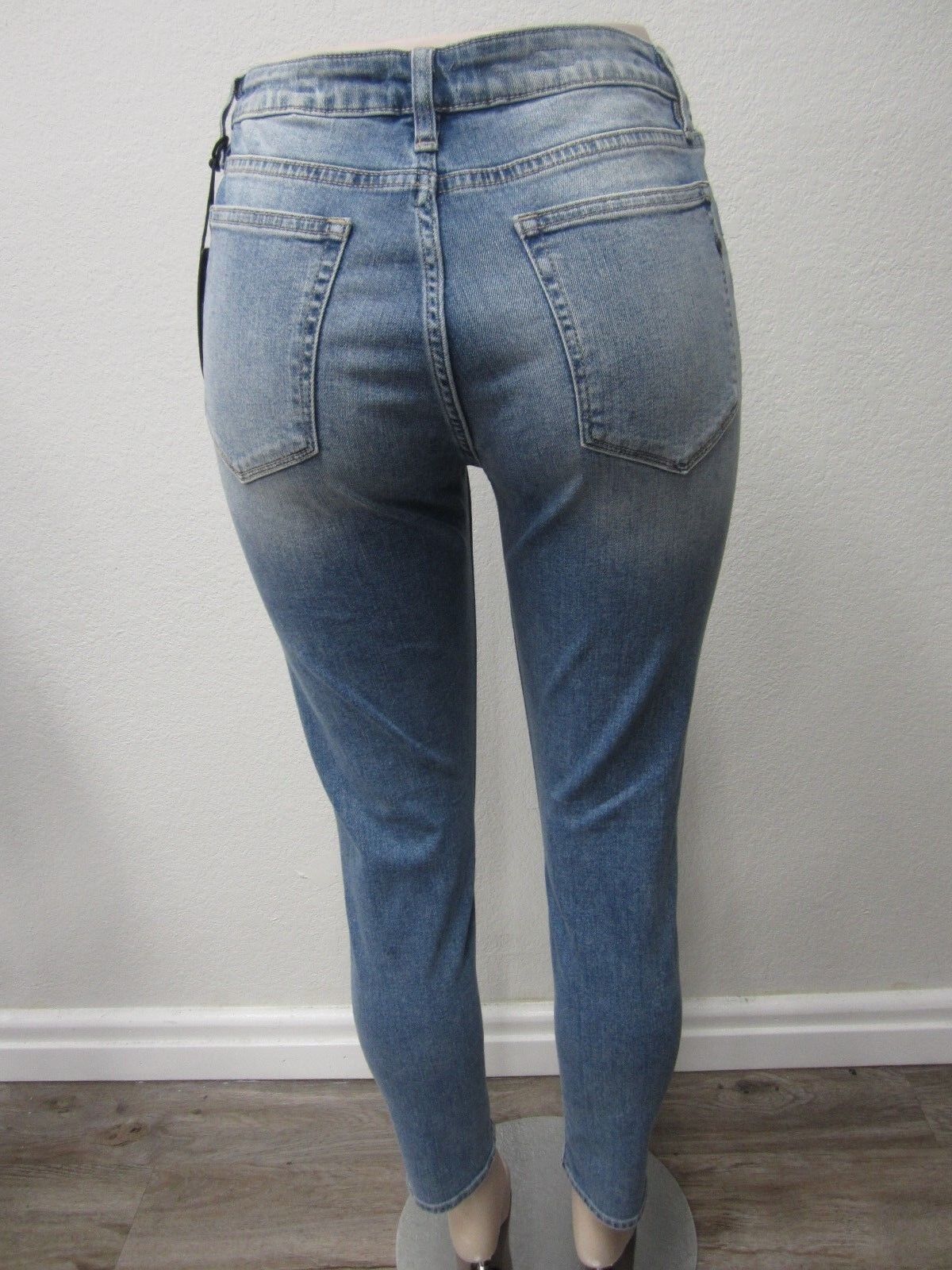 NWT Miss Me Blue Distressed Mid Rise Skinny Jeans M1001S15 Size 32 X 29 Cute
