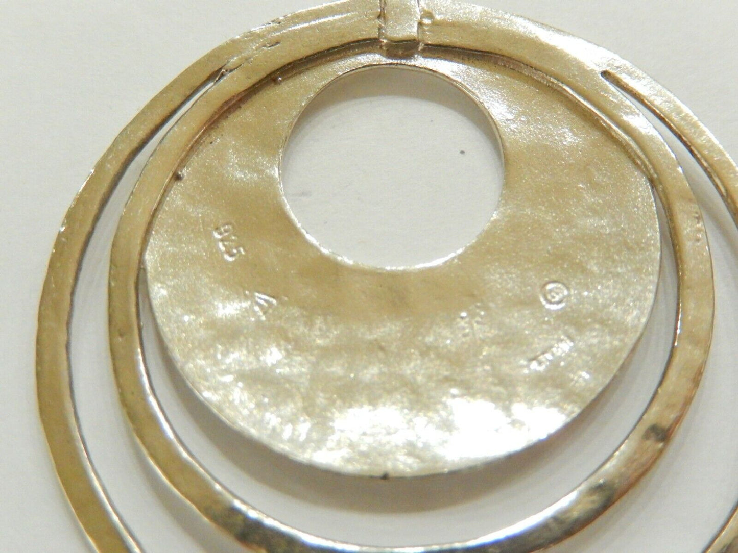 *RETIRED* -  SILPADA Sterling Silver Hammered Graduated Open Circle  Pendant