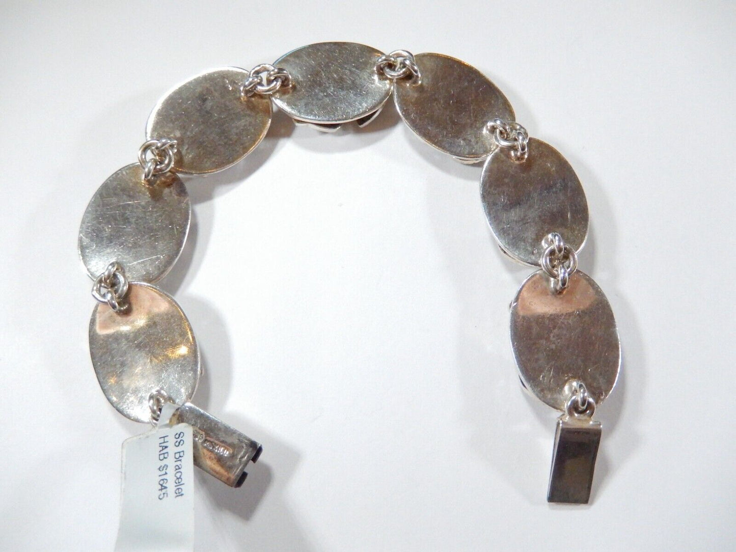 *VINTAGE*  MEXICO STERLING SILVER HEAVY 64.4 GRAMS  BEATLE BUG  7.5" BRACELET