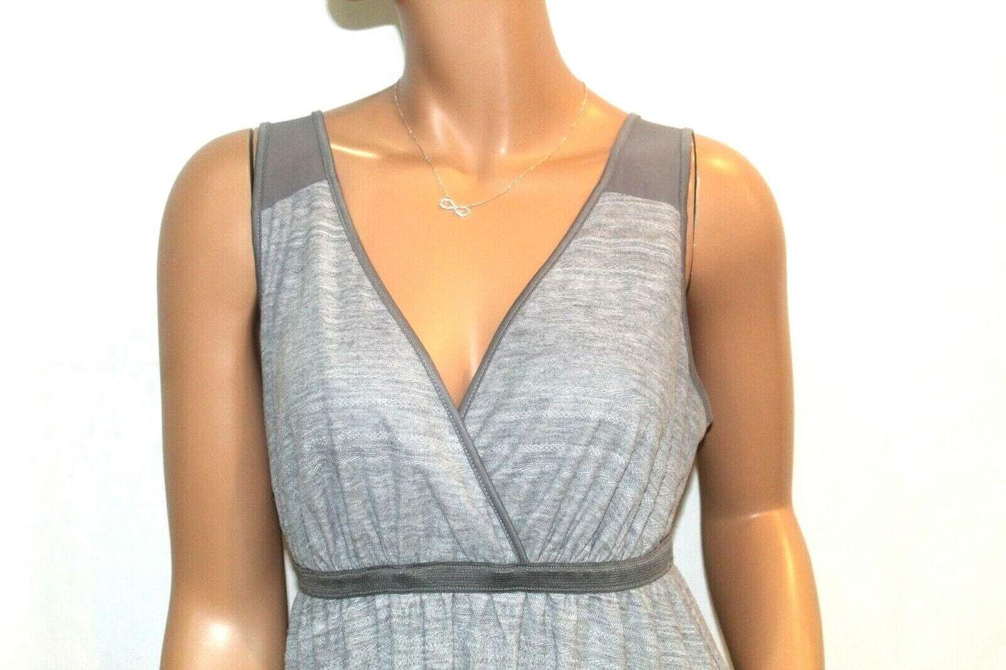 SIMPLY VERA WANG Womens Gray Sleeveless Lined Polyester "CUTE" Dress Sz Med