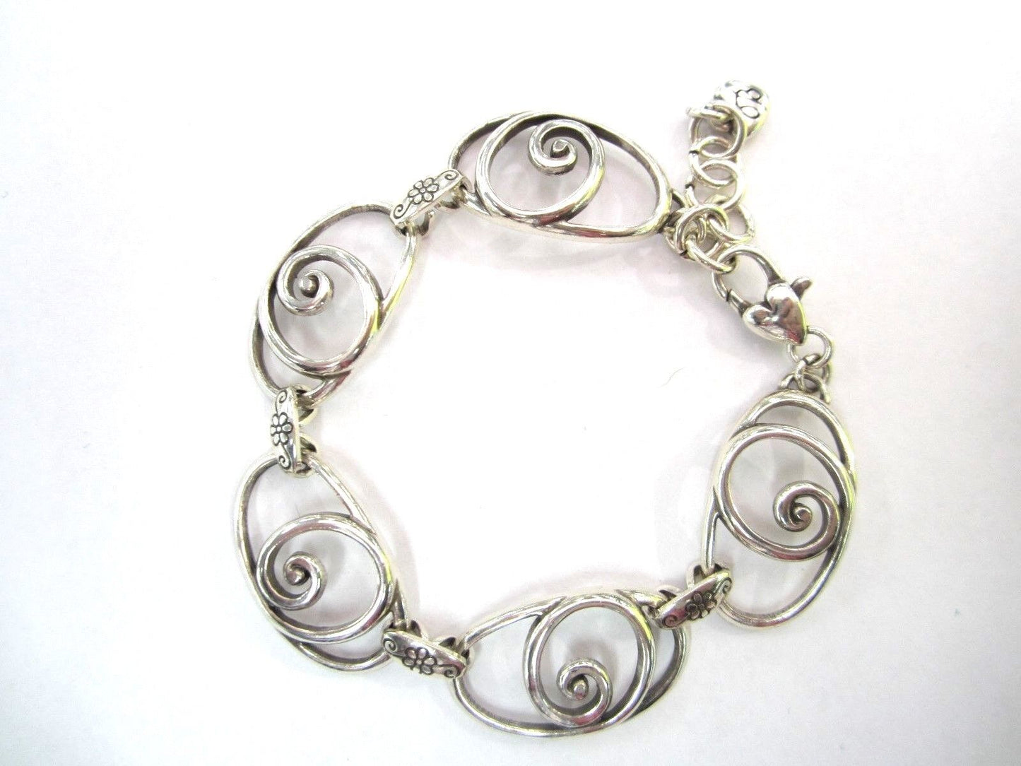 RETIRED Brighton ROCK N SCROLL Bracelet Silver Plated Oval Swirls