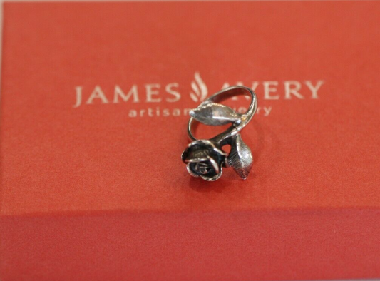 *RARE RETIRED James Avery Sterling Silver Large 3 Dimensional Rose Ring- Sz. 3.5
