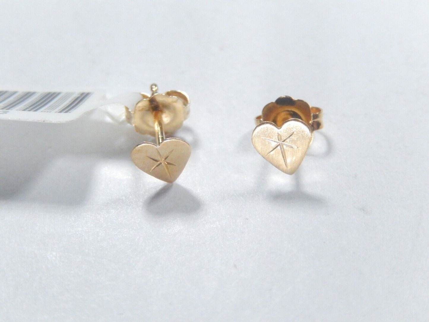 14k Yellow Gold 5mm Heart Post Earrings