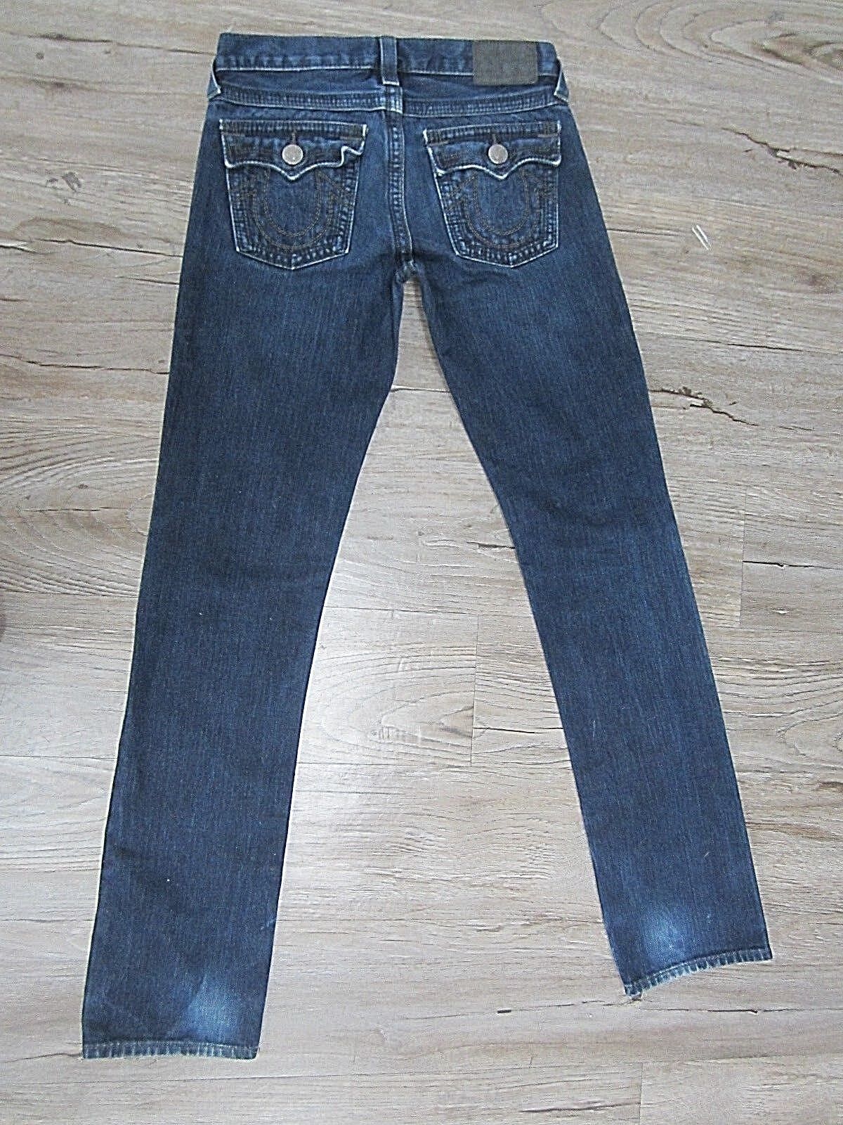 AUTHENTIC True Religion Preowned Girls Blue Straight Leg Denim Jeans 14 X 30