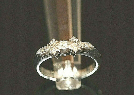 *1950 VINTAGE*  90% Platinum  .48CT TW Diamond  Wedding Band  Ring Size 6 1/4