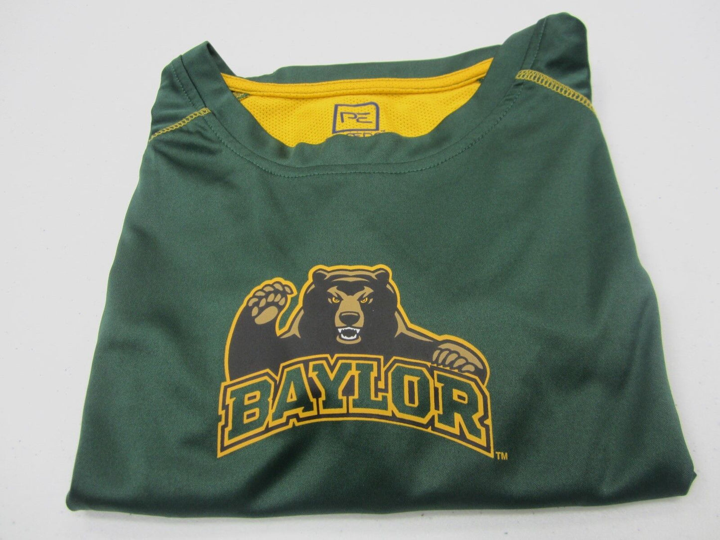 NEW Pro Edge Unisex Baylor University Polyester Smooth Shirt (BU) Size Med