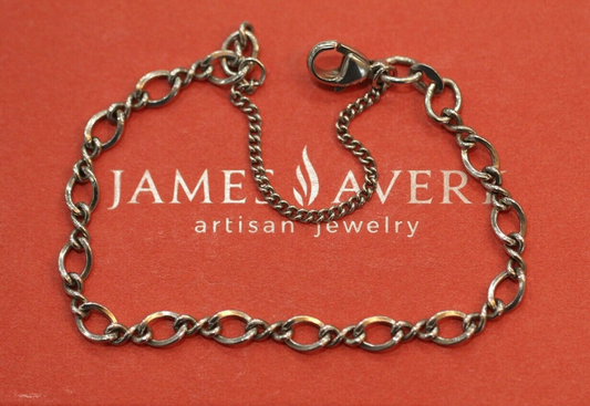 James Avery 925 Sterling Silver Medium Twist Charm Bracelet Small 6 5/8"