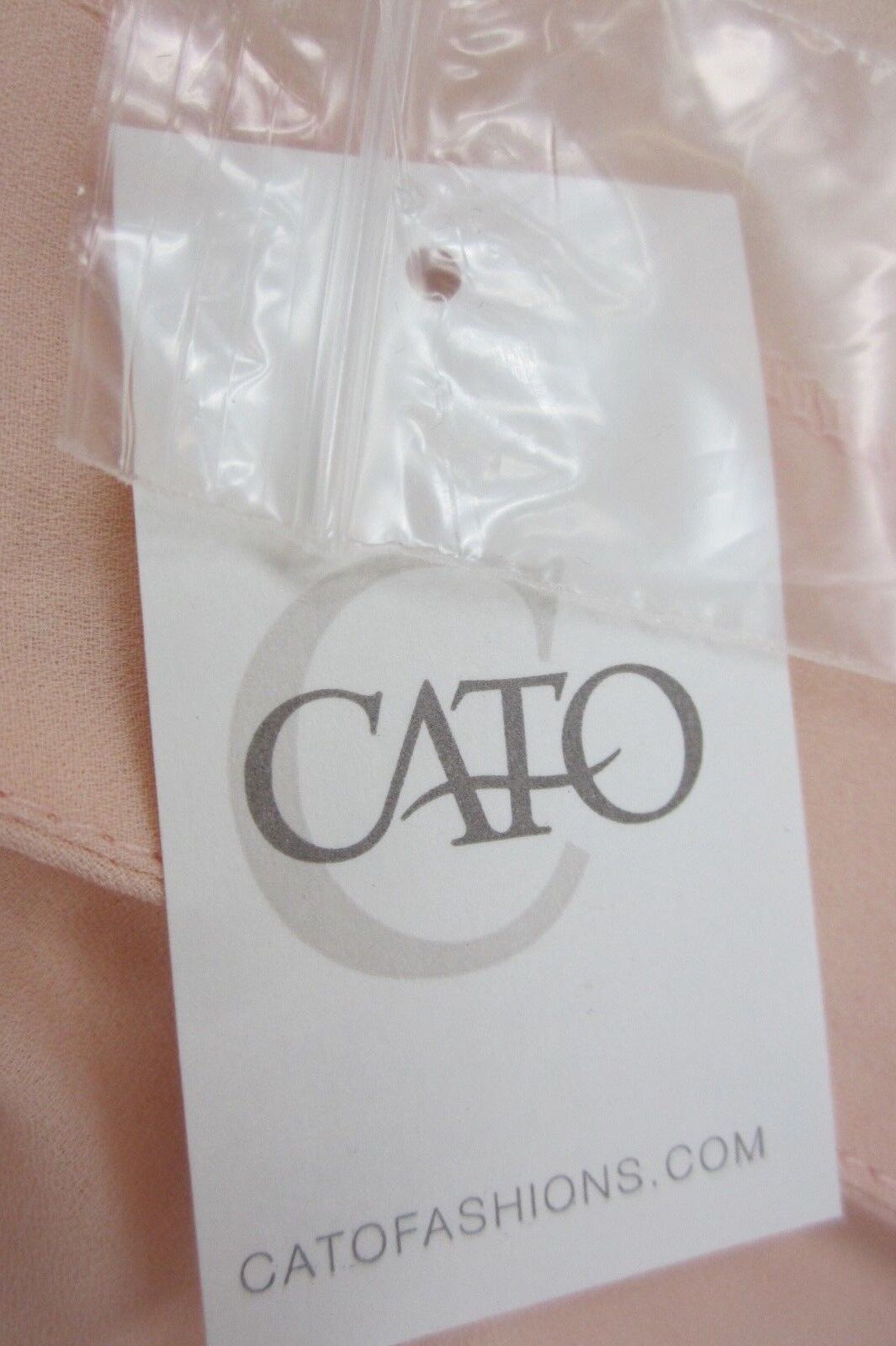 CATO Womens Size Large Long Sleeve Chiffon Coral Blouse Top