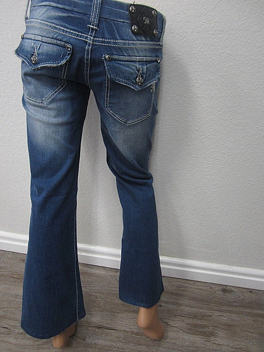 NWOT MISS ME JEANS  Wide Leg Flap Pockets JS4480W5 27 x 27.5