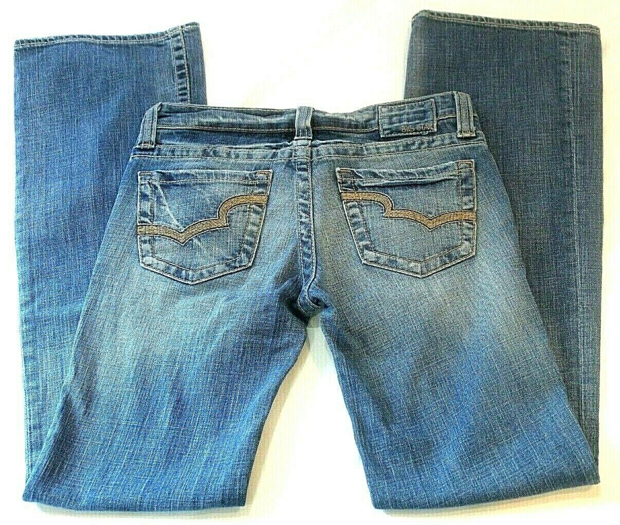 Big Star Casey Women's Low Rise Fit Jeans Embroidered Boot Cut Size 27L x 32