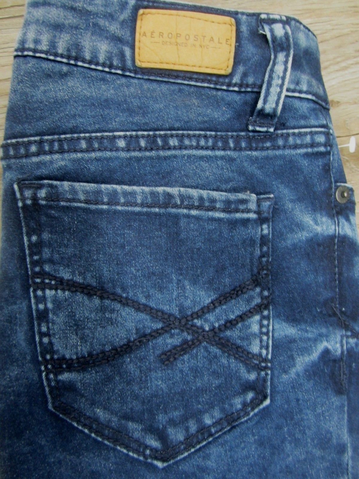NWT Aeropostale Size 0 X 29 Jeggings Denim Cotton Womens Jeans Low Rise Skinny