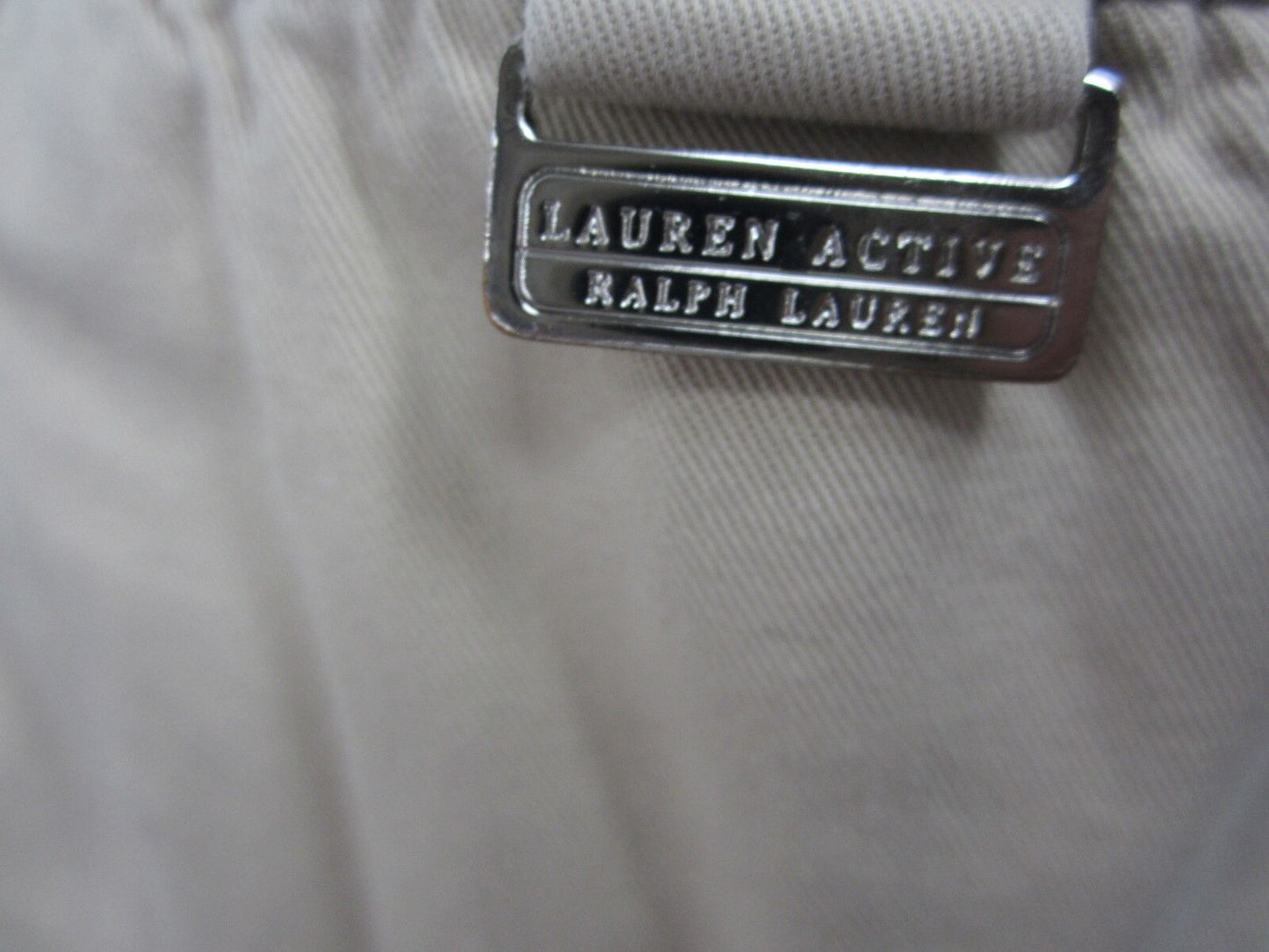 NICE Lauren Active Ralph Lauren Khaki Pants 98% Cotton Size 10 x 29.5"L