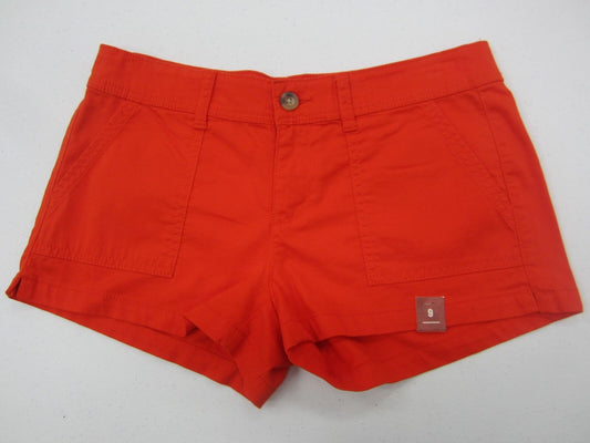 NWT JUNIORS ORANGE COTTON BLEND SHORTS - ARIZONA JEAN CO SIZE 9