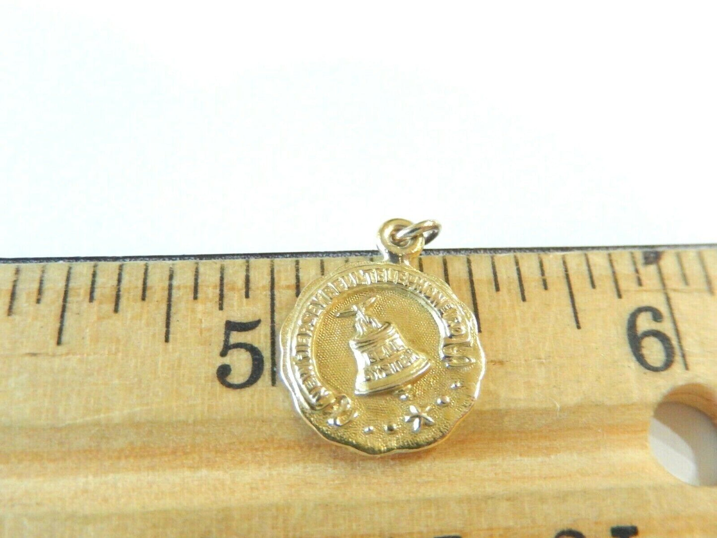 *VINTAGE* 10K Yellow Gold  Bell Telephone  Pendant  / Charm