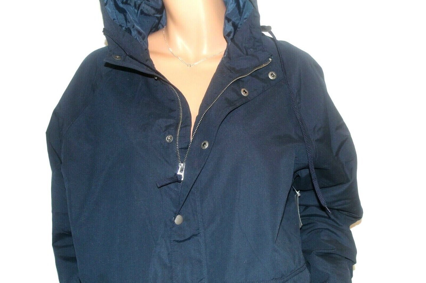 *NWT* OLD NAVY Men's Hooded Lined Outer Pockets Front Zip/Button Up Jacket Sz LG