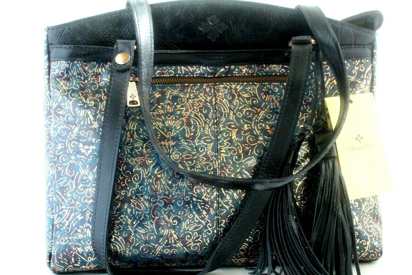 *NWT* $249. Patricia Nash Leather Tote Kimono Tapestry Poppy Multi Color Handbag