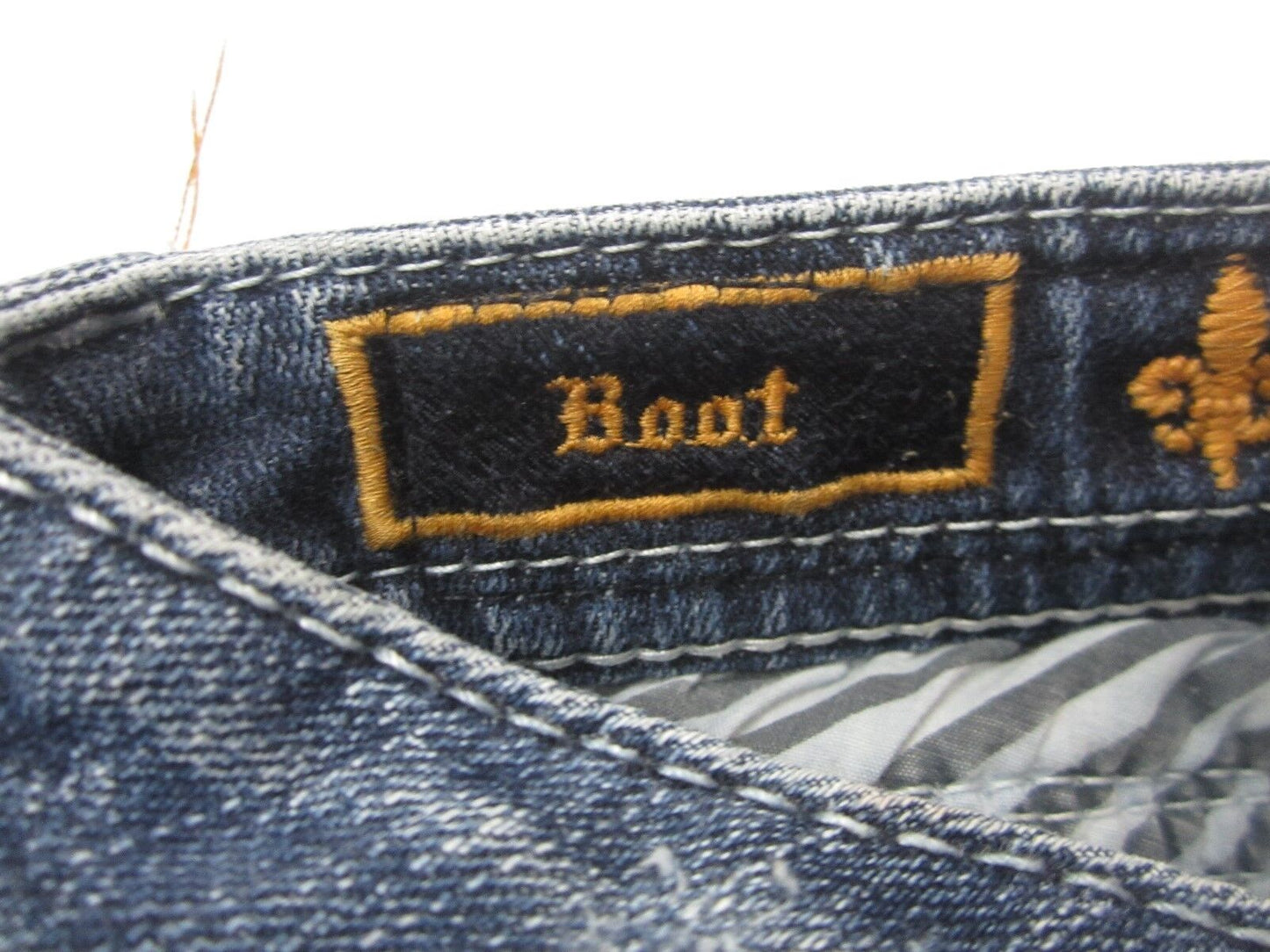 VERY NICE Rock Revival  Stephan Boot Cut Medium Blue Jeans Size 26 x 32.5