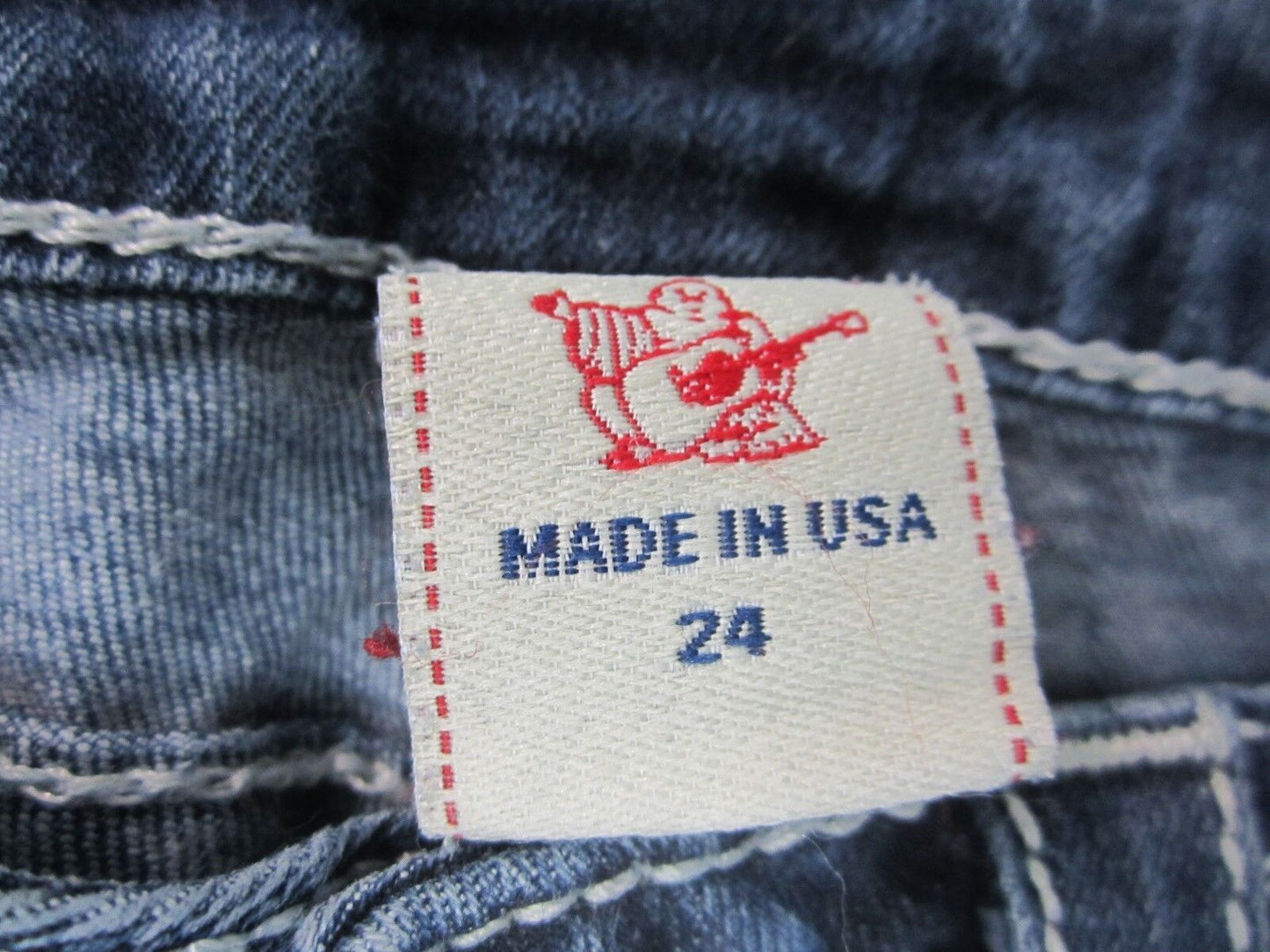 AUTHENTIC True Religion Skinny Size 24X32 Medium Dark Ladies Jeans WLFP