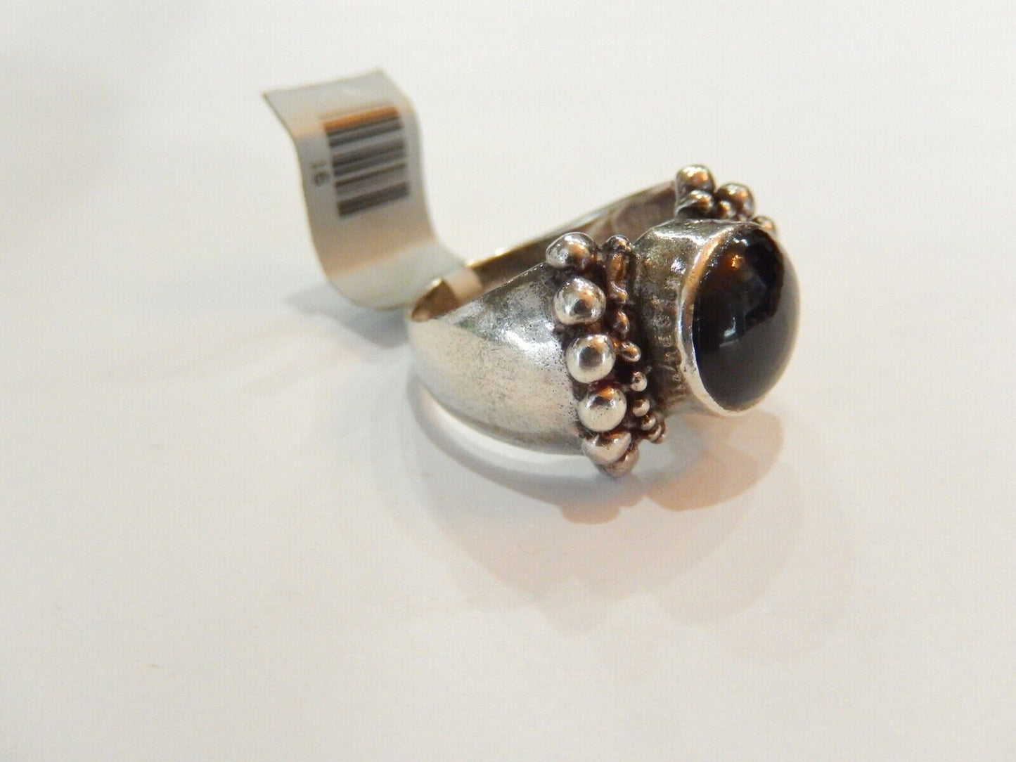 *VINTAGE*  STERLING SILVER BLACK ONYX SOUTHWEST STYLE RING SIZE 8.25