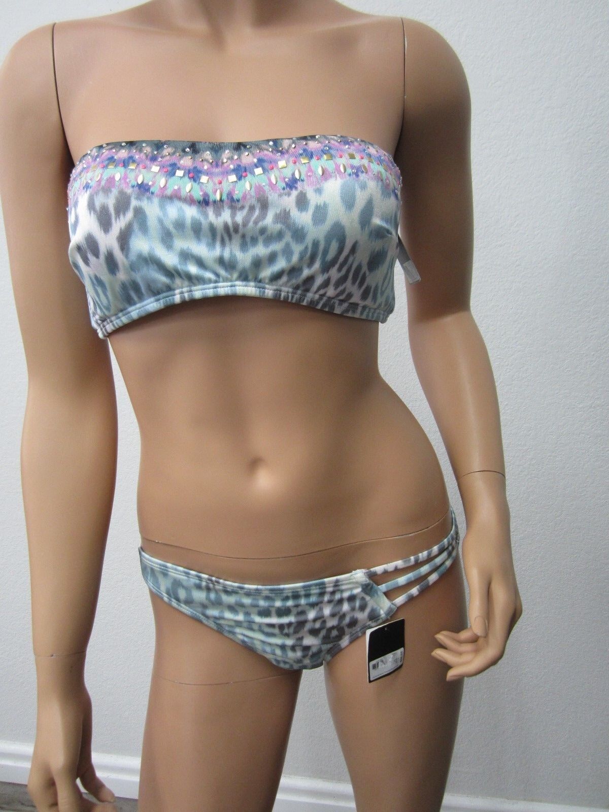 NWT Victoria's Secret Two Piece Swimsuit Top Size Large  Bottom Medium