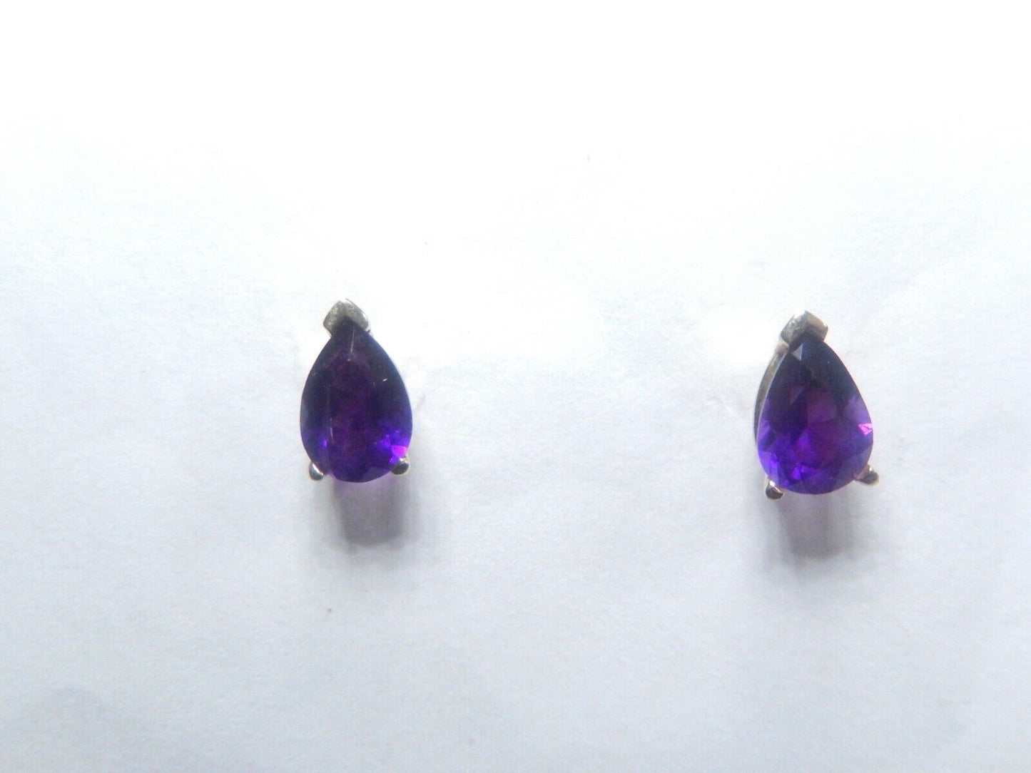 14K Yellow Gold 1.00 CT  Brazilian Amethyst Thick Basket Stud Earrings
