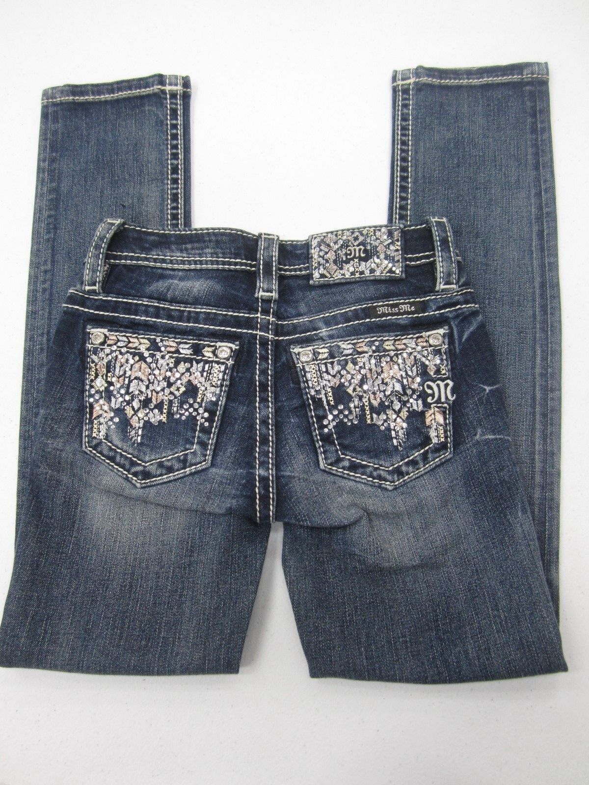 NWT Miss Me Skinny Cut Denim Girls Jeans Junior  (JK8493S) Size 8 x 26
