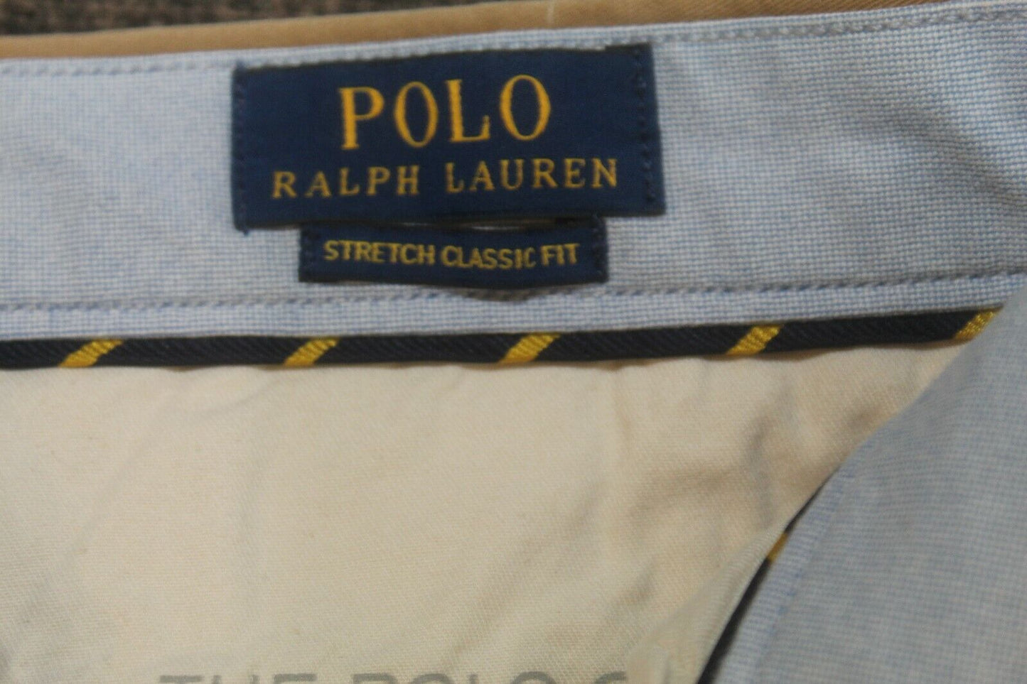 *NWT* $75.Polo Ralph Lauren Men Khaki Chino Shorts Stretch Classic Fit 9" Siz 42