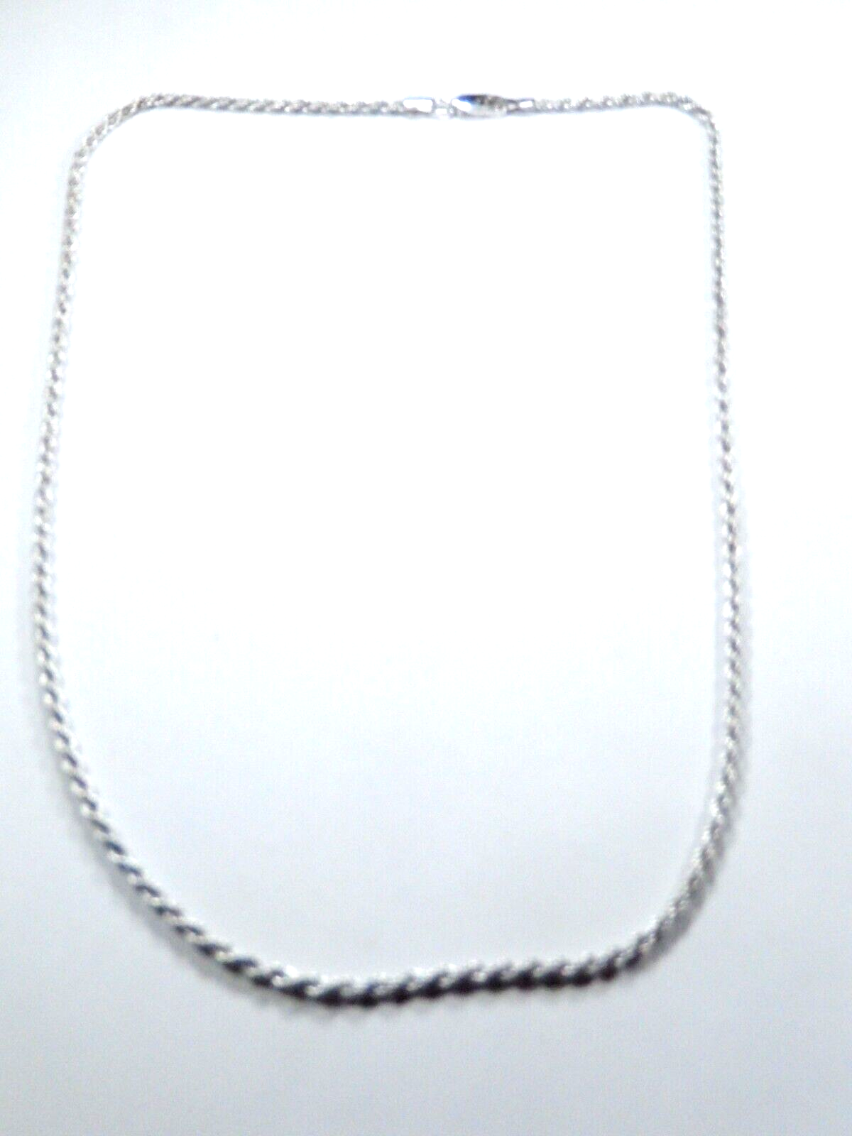 925 Sterling Silver 2.5mm Rope Chain Necklace 20” Jewelry