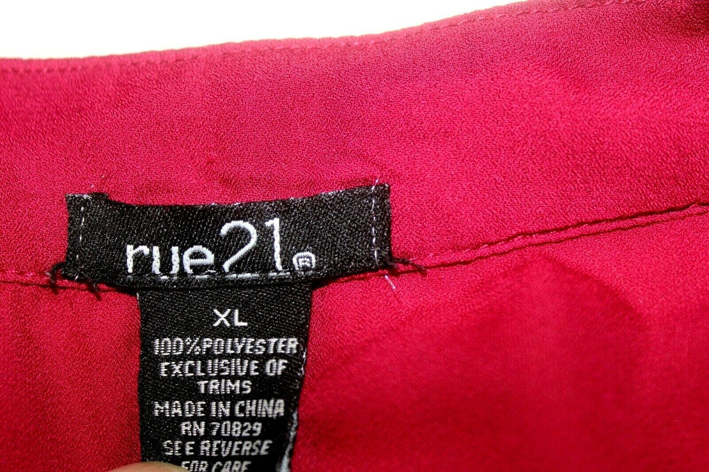 Rue 21 Button Pull Over Long Sleeve w/Button Straps Womens Top Sz XL