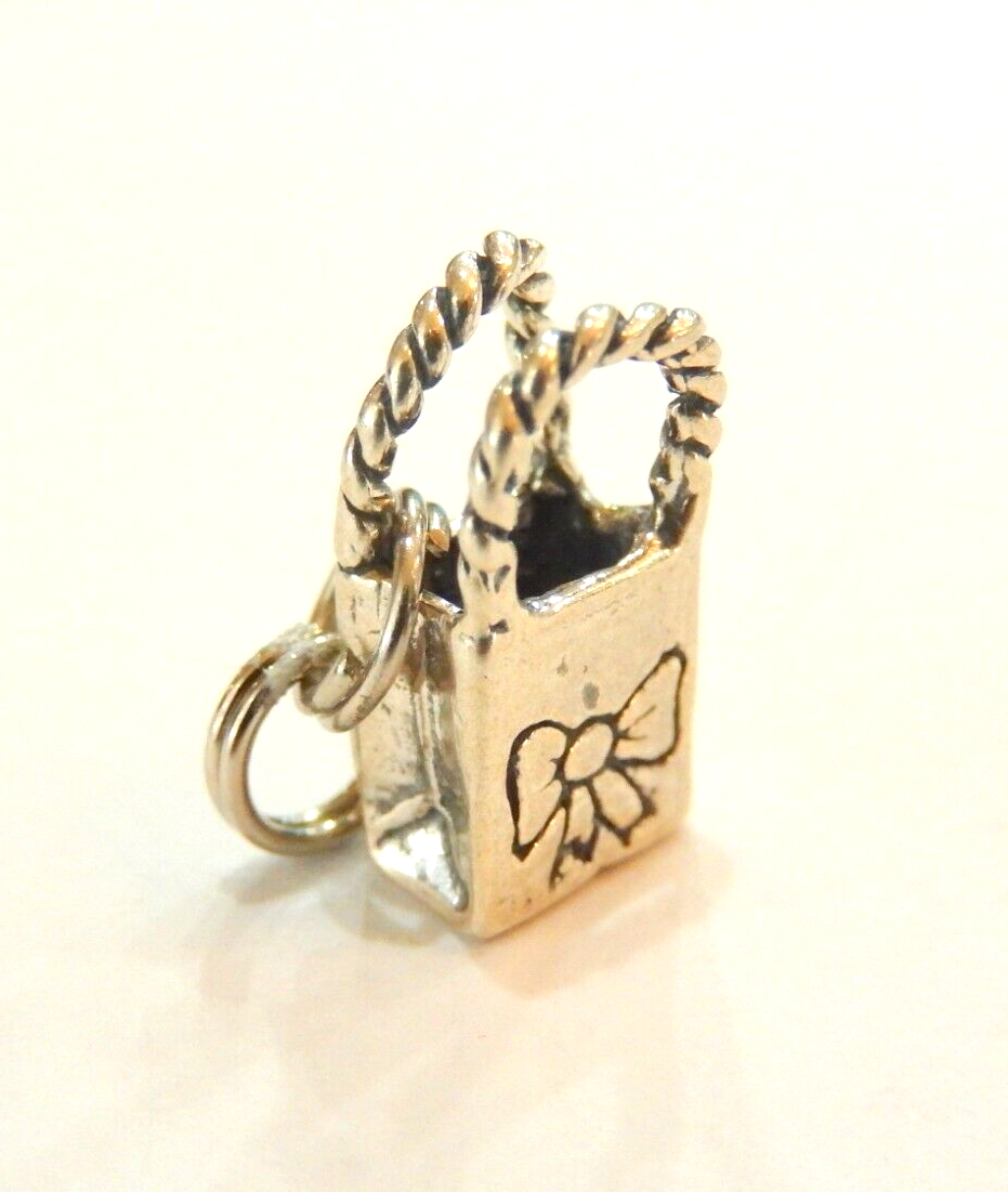 925 Sterling Silver I Love to Shop Shopping Bag Charm