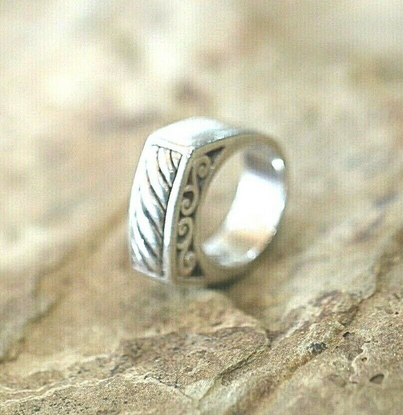 *VINTAGE*  Retired Brighton Signed 925 Solid Sterling Silver Ring  Size 7.25