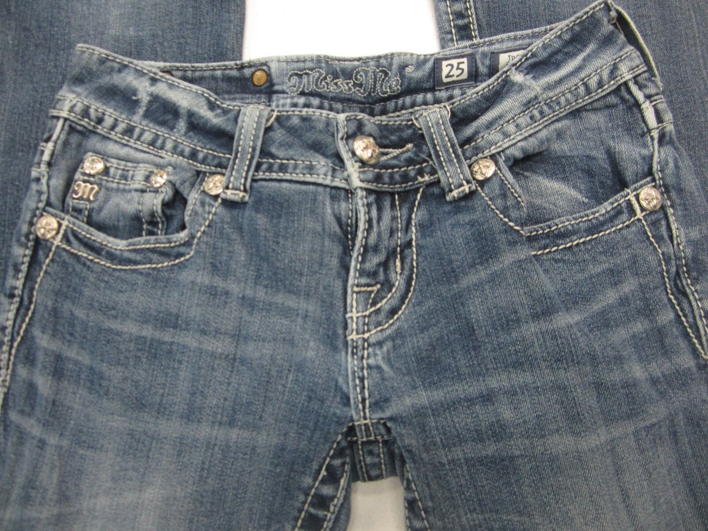 VERY NICE Miss Me Jeans JP5395B Boot Cut Medium Blue Size 25 x 33