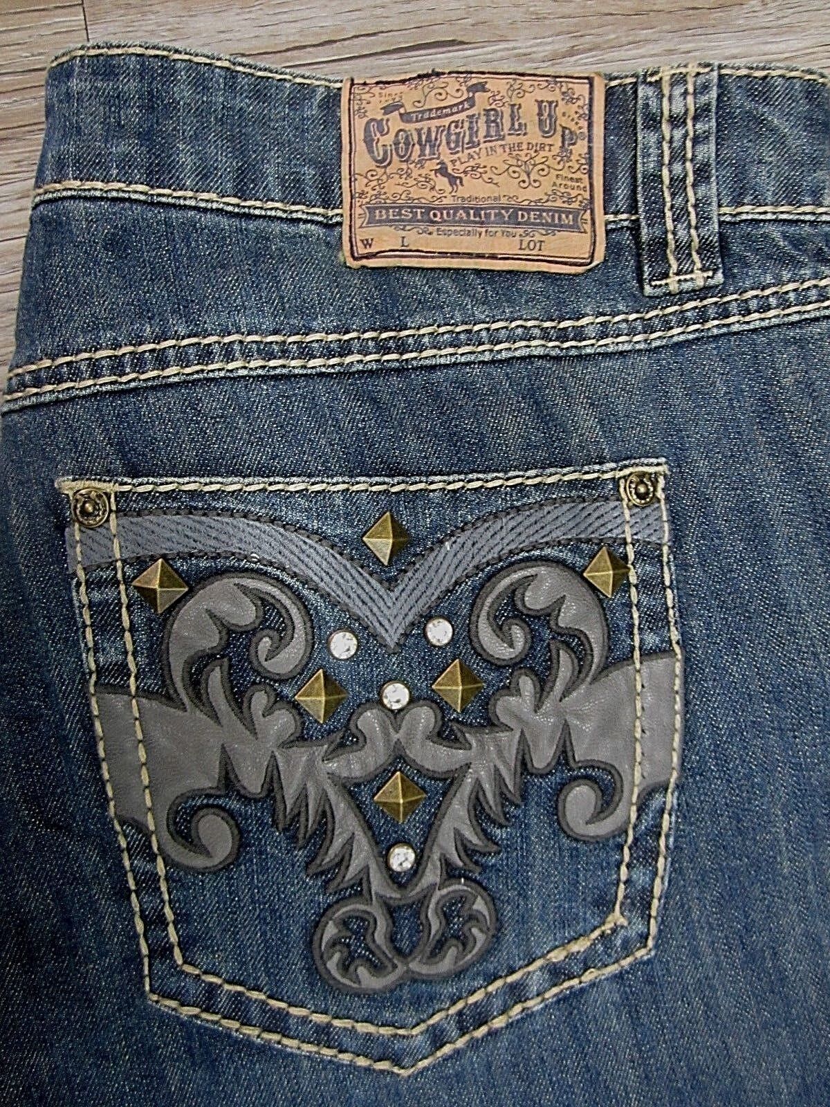 NWT COWGIRL UP Empress Jean BOOT CUT JEANS~SZ 14 x 33