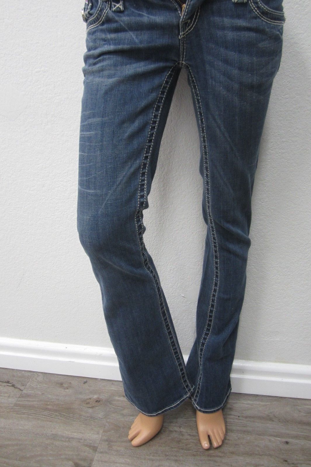 *NICE* Rock Revival Celine Boot Cut Denim Jeans Embroidered Pockets Sz W26 x L32