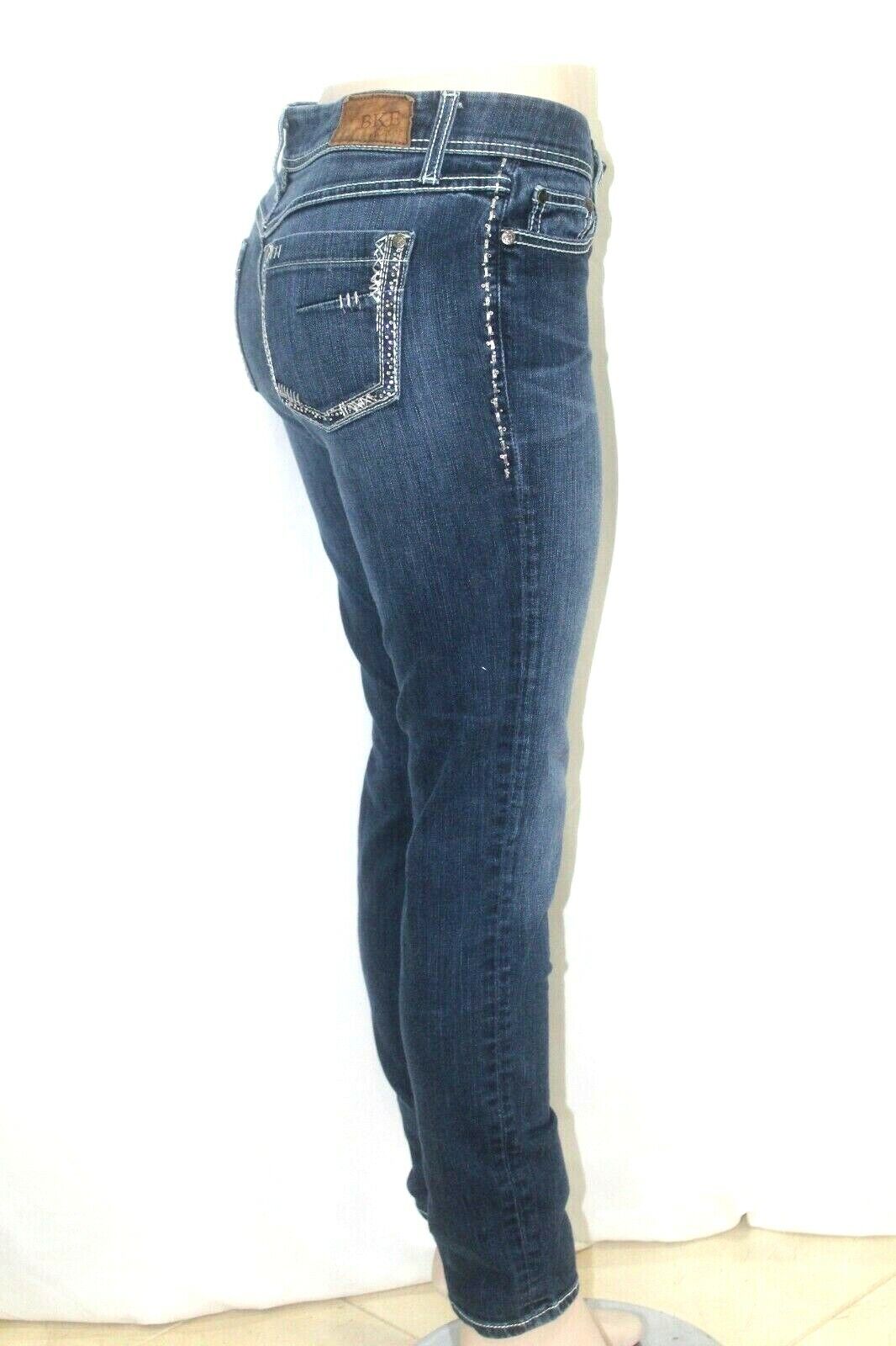 BKE Women's 28R Harper Medium Wash Mid Rise Skinny Denim Blue Jeans