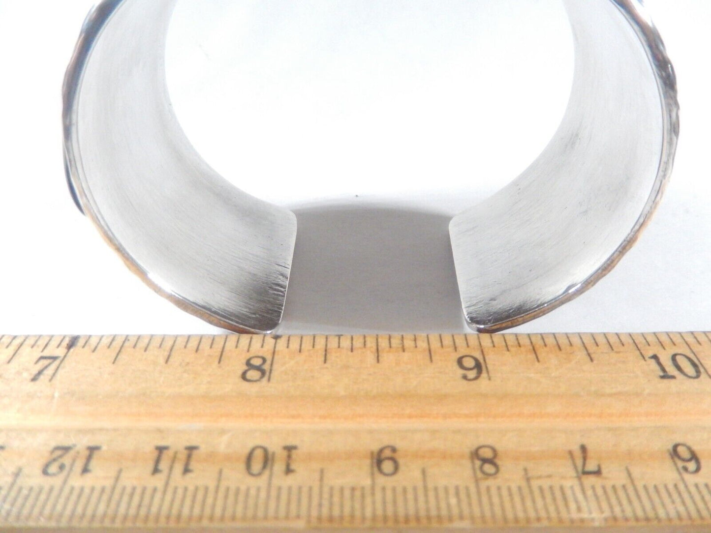Navajo Johnny Frank 1911 Sterling Silver Stamped Seiko Automatic Cuff Bracelet