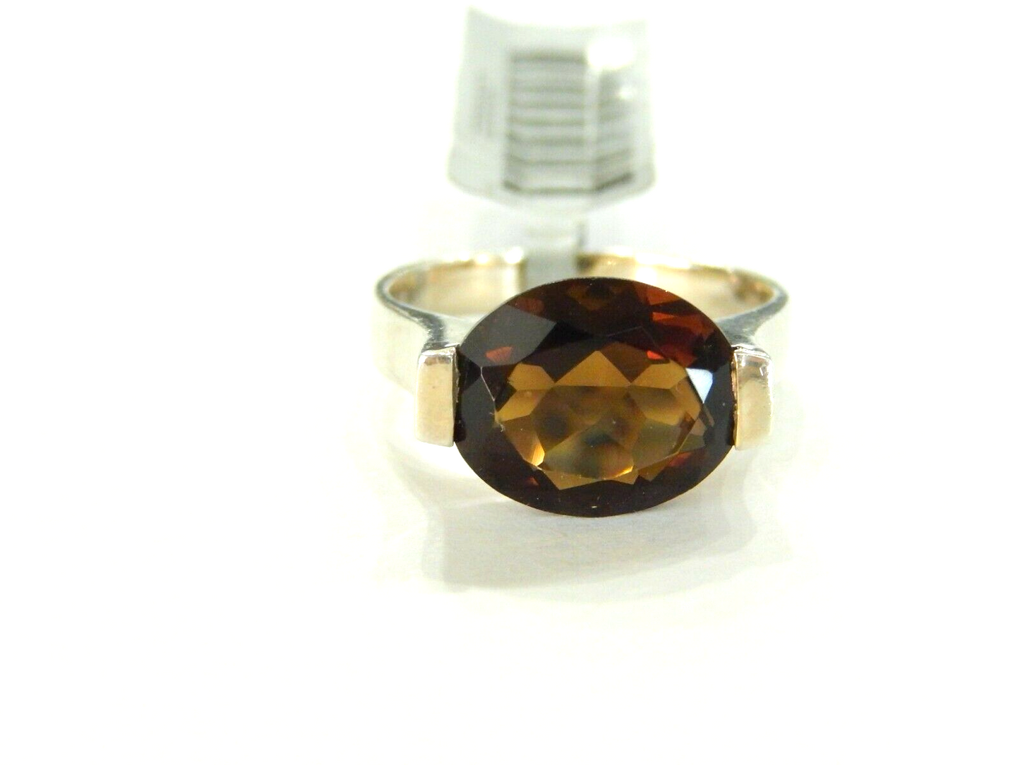 *VINTAGE* Sterling Silver  925   5.00 CT Smoky Quartz  Ring Size 7