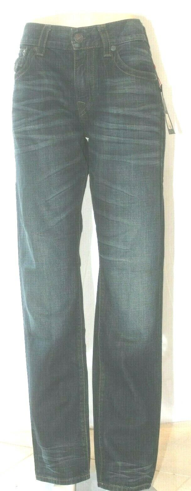 * NWT* $189.  TRUE RELIGION GENO SLIM RELAXED WITH FLAP JEANS SIZE W34 x L33