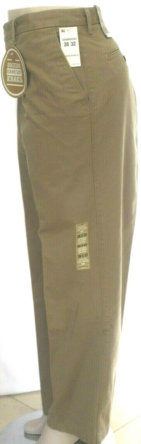 NWT Dockers Game Day Classic Flat Front Khaki Pant Oklahoma Sooners Tan Sz 38x32