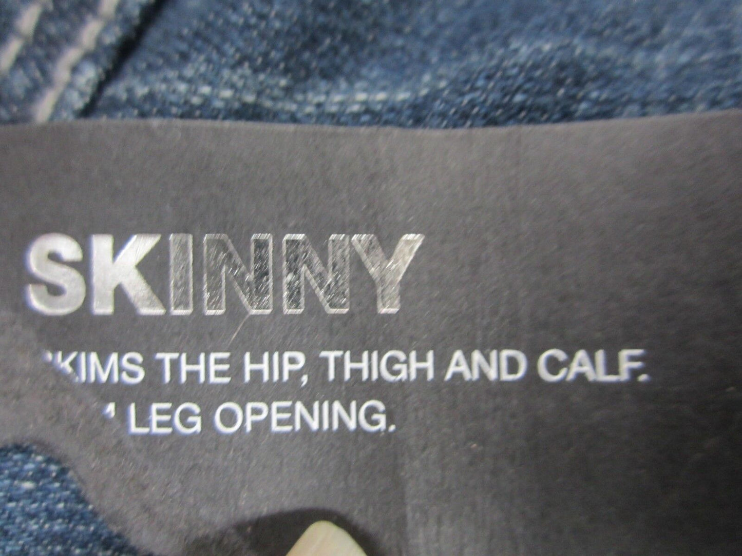 NWT Lane Bryant Stretch Denim Skinny Dark Blue Jean Bling Pockets Size 18 X 30