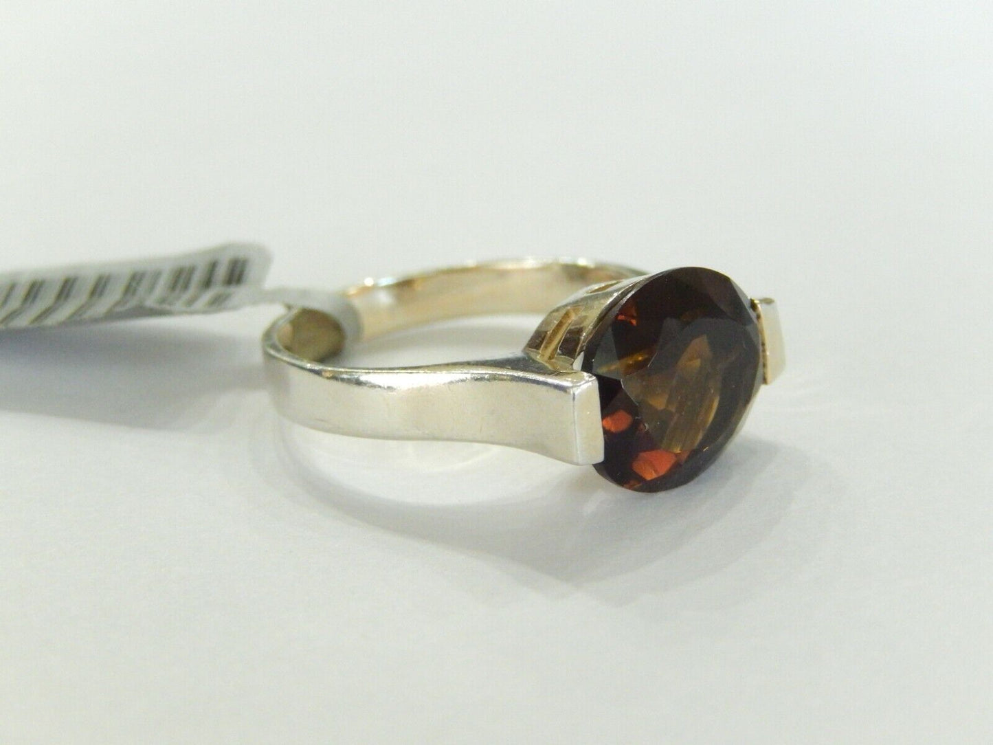 *VINTAGE* Sterling Silver  925   5.00 CT Smoky Quartz  Ring Size 7